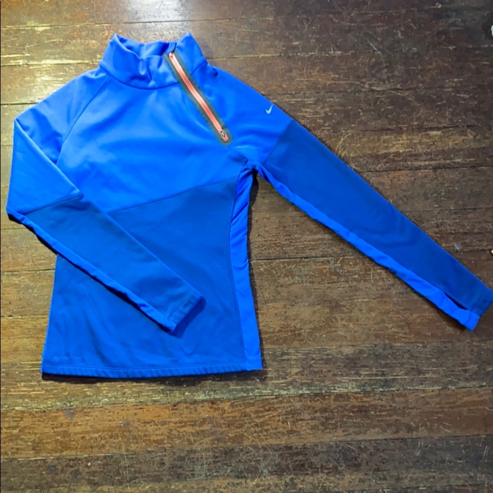 XS Nike Blue Runner’s Top with Diagonal Half Zip